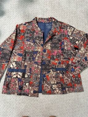 Kyla Seo Comfort Patchwork Paisley Boho Cotton Jacket Women’s Large